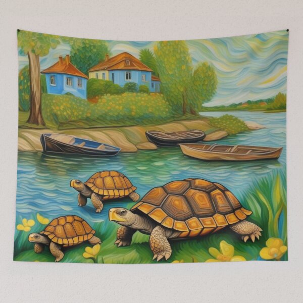 Item preview, Cute Tortoise Family Moving Along River Bend Zoo Pals designed and sold by sportsimpact.