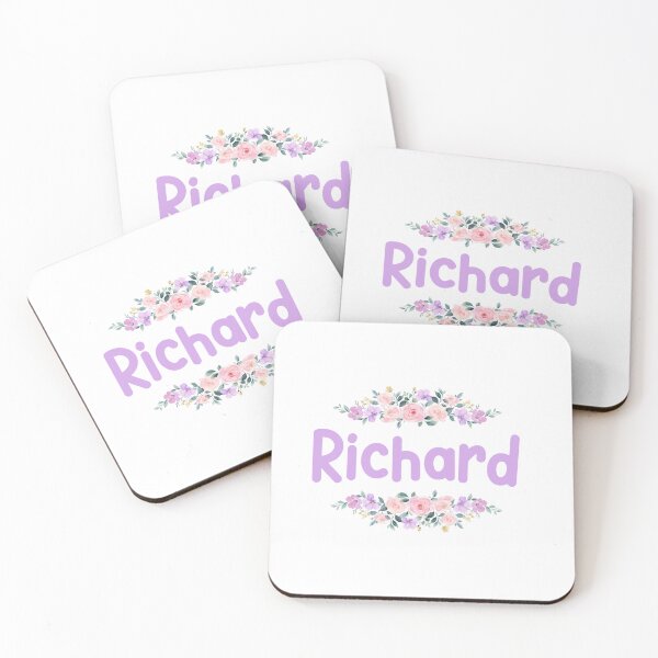 Item preview, Purple Flower Richard Name Label designed and sold by NormadWorld.