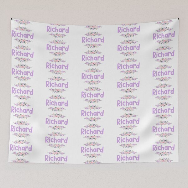 Item preview, Purple Flower Richard Name Label designed and sold by NormadWorld.