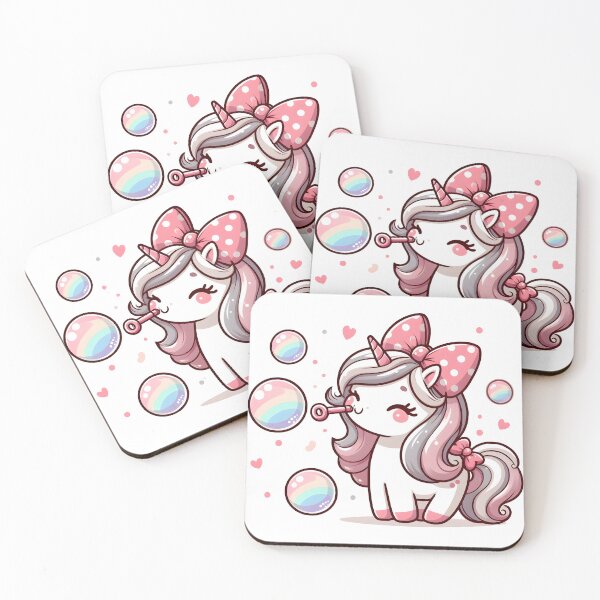 Item preview, Kawaii Lovely Unicorn With Polka Dot Bow designed and sold by CanvasCutie.