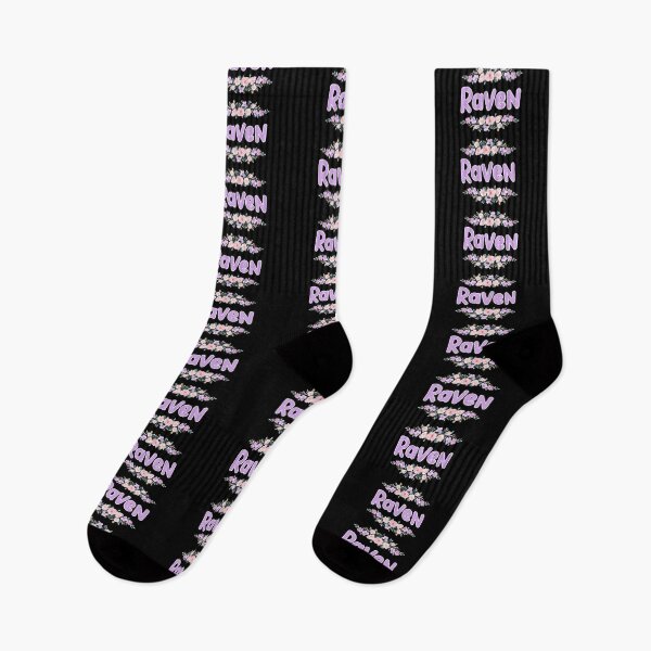 Item preview, Purple Flower Raven Name Label (Black) designed and sold by NormadWorld.