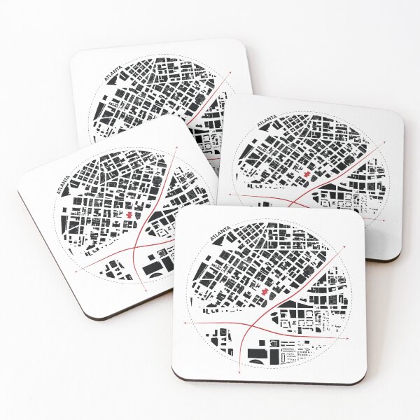 Item preview, Atlanta Skyline Silhouette: Urban Charm Figure Ground Map designed and sold by Mundivagant Designs.