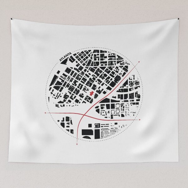 Item preview, Atlanta Skyline Silhouette: Urban Charm Figure Ground Map designed and sold by Mundivagant Designs.