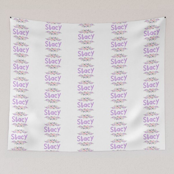 Item preview, Purple Flower Stacy Name Label  designed and sold by NormadWorld.