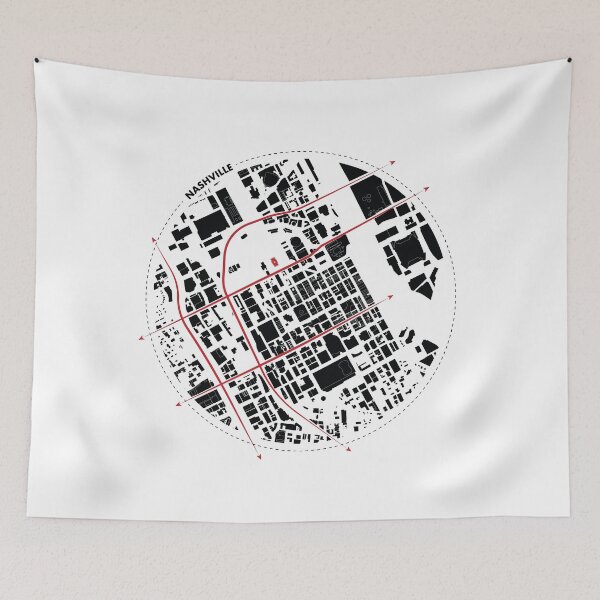 Item preview, Nashville Neighborhoods: Urban Plan Illustration designed and sold by Mundivagant Designs.