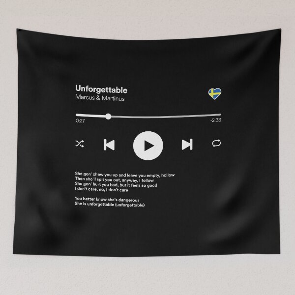 Item preview, Unforgettable - Marcus & Martinus - Eurovision 2024 Sweden - Media Player Mockup - Melodifestivalen Winner 2024 designed and sold by Vision-Tees.