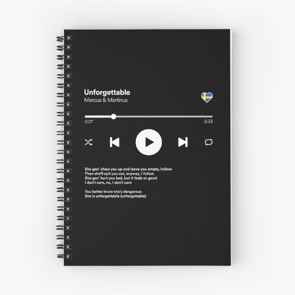 Item preview, Unforgettable - Marcus & Martinus - Eurovision 2024 Sweden - Media Player Mockup - Melodifestivalen Winner 2024 designed and sold by Vision-Tees.
