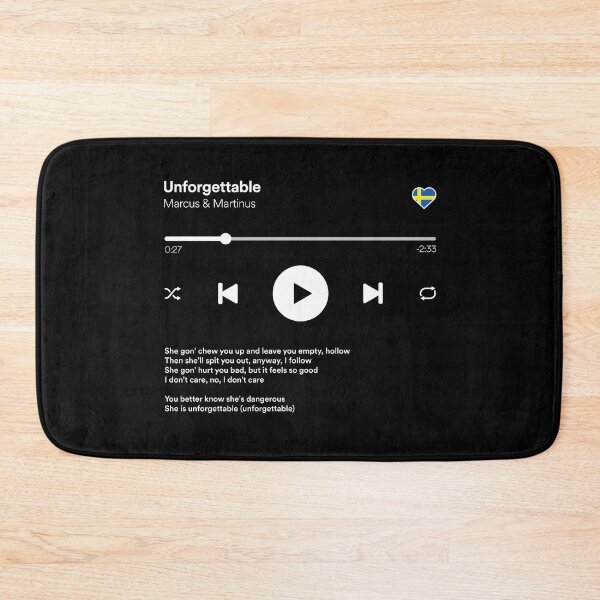 Item preview, Unforgettable - Marcus & Martinus - Eurovision 2024 Sweden - Media Player Mockup - Melodifestivalen Winner 2024 designed and sold by Vision-Tees.
