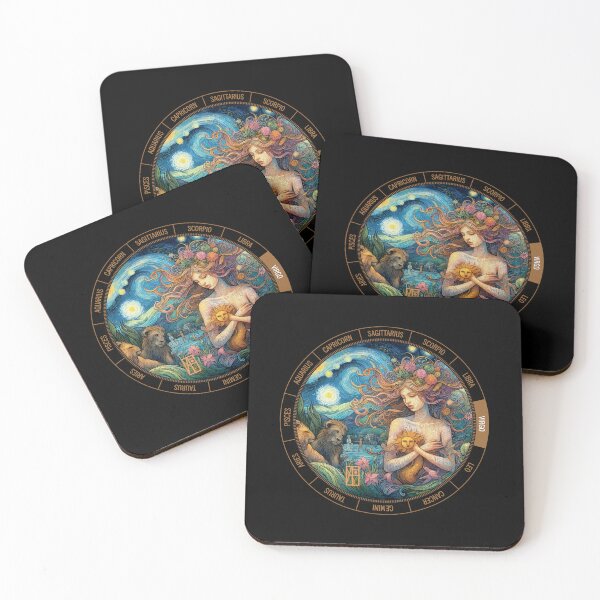 Item preview, ZODIAC Virgo - Astrological VIRGO - VIRGO - ZODIAC sign - Van Gogh style - 4 designed and sold by ArtProjectShop.