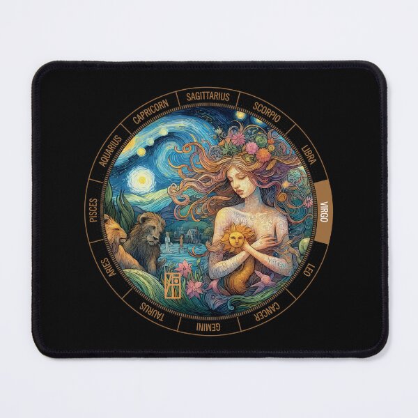 Item preview, ZODIAC Virgo - Astrological VIRGO - VIRGO - ZODIAC sign - Van Gogh style - 4 designed and sold by ArtProjectShop.