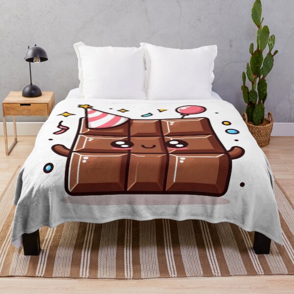 Item preview, Kawaii Chocolate With Party Hat designed and sold by CanvasCutie.