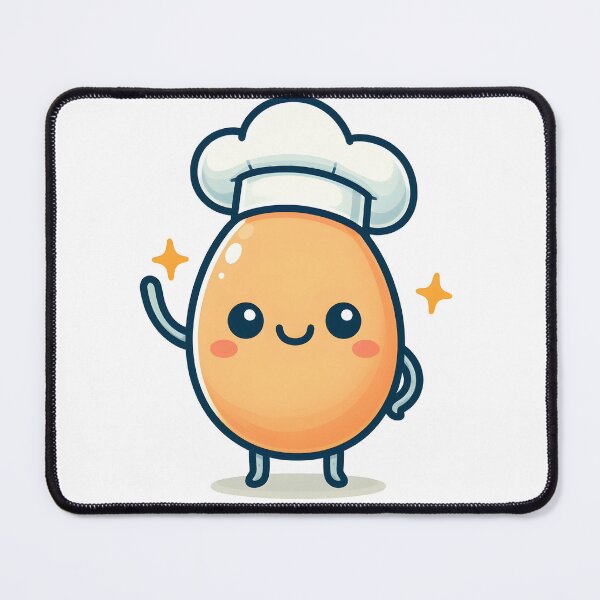 Item preview, Kawaii Egg Waving Hello Wearing A Chef'S Hat designed and sold by CanvasCutie.