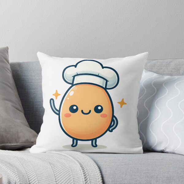 Item preview, Kawaii Egg Waving Hello Wearing A Chef'S Hat designed and sold by CanvasCutie.