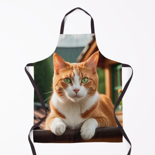 Item preview, Ginger cat on roof with green eyes designed and sold by Grzegorz Majerski.