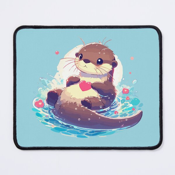 Item preview, Kawaii Anime Love Otter Bath  designed and sold by TomFrontierArt.