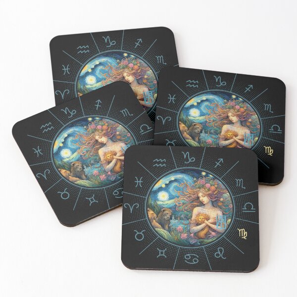 Item preview, ZODIAC Virgo - Astrological VIRGO - VIRGO - ZODIAC sign - Van Gogh style - 6 designed and sold by ArtProjectShop.