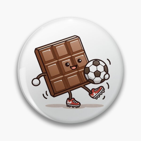 Artikelvorschau, Kawaii-Schokolade mit Fußballschuhen, die Fußball spielen entworfen und verkauft von CanvasCutie.