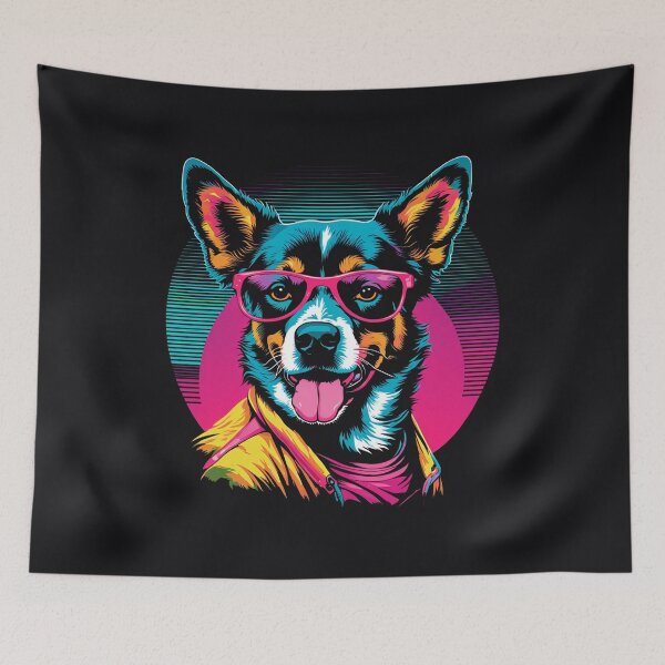Item preview, When your little dog adopts glasses, every walk turns into a canine runway full of charm and style designed and sold by Pulsant  Paintings.