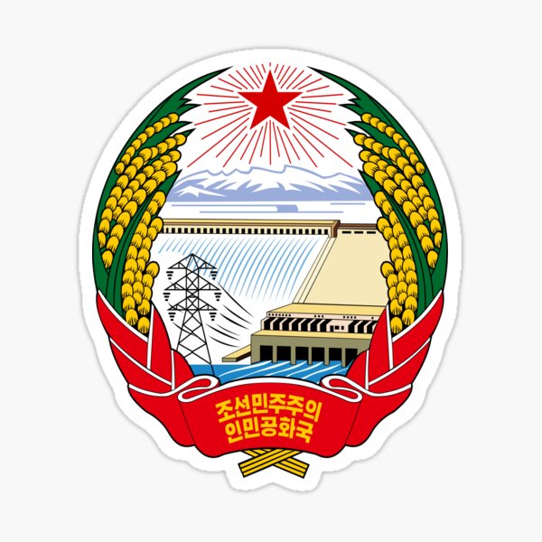 DVRK Nordkorea Emblem Juche Sozialismus Kommunismus Sticker