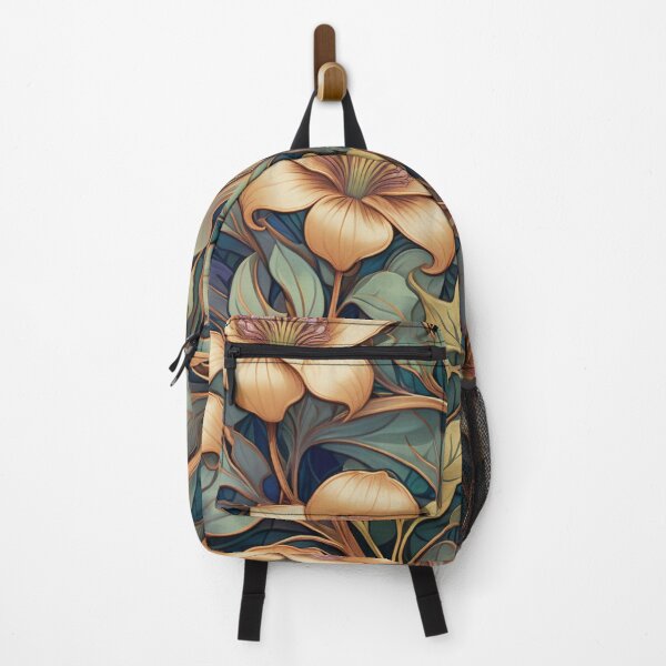 Item preview, Art Nouveau Golden Flowers Pattern designed and sold by Uday24.