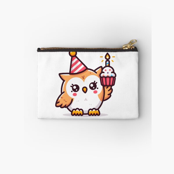 Item preview, Kawaii Owl With Party Hat designed and sold by CanvasCutie.