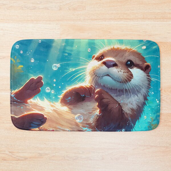 Item preview, Kawaii Anime Otter Diving designed and sold by TomFrontierArt.