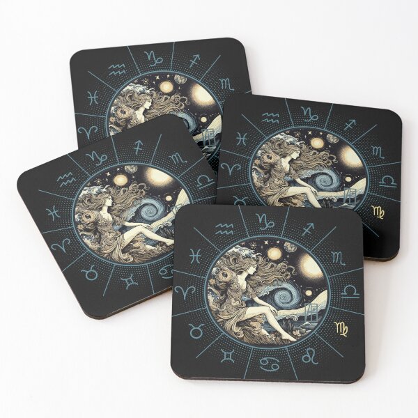 Item preview, ZODIAC Virgo - Astrological VIRGO - VIRGO - ZODIAC sign - Van Gogh style - 12 designed and sold by ArtProjectShop.