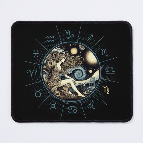 Item preview, ZODIAC Virgo - Astrological VIRGO - VIRGO - ZODIAC sign - Van Gogh style - 12 designed and sold by ArtProjectShop.