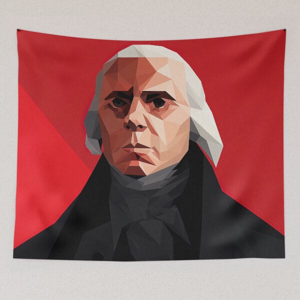 Item preview, James Madison | Red minimalism designed and sold by ComicsFactory.