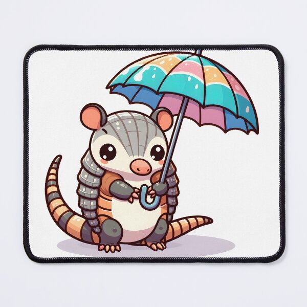 Item preview, Kawaii Armadillo With Tiny Umbrella designed and sold by CanvasCutie.