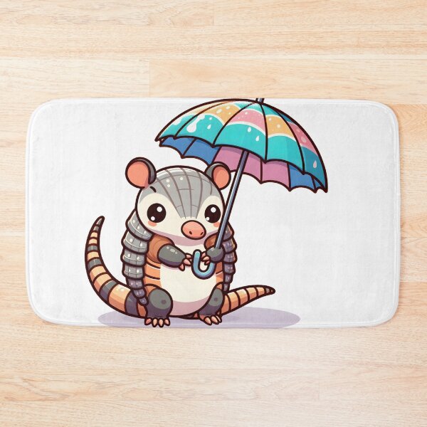 Item preview, Kawaii Armadillo With Tiny Umbrella designed and sold by CanvasCutie.