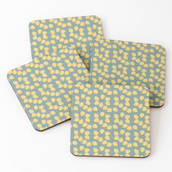 Item preview, Fruity Flair: Foodie Fashion with Yellow Pears on Muted Light Blue designed and sold by IraNiva.