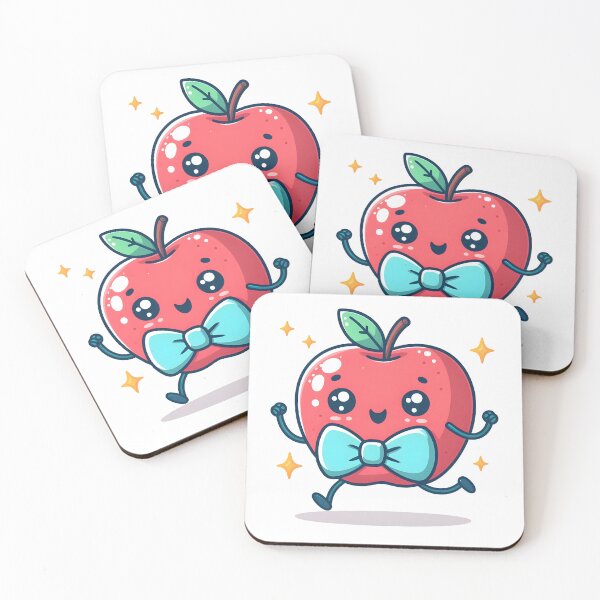 Item preview, Kawaii Apple With A Bow Tie designed and sold by CanvasCutie.