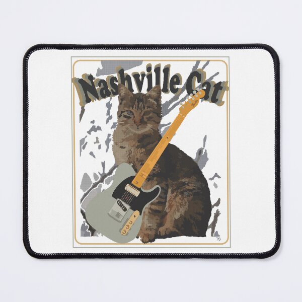 Item preview, Nashville Cat with Grey BM Guitar  designed and sold by TerScott.