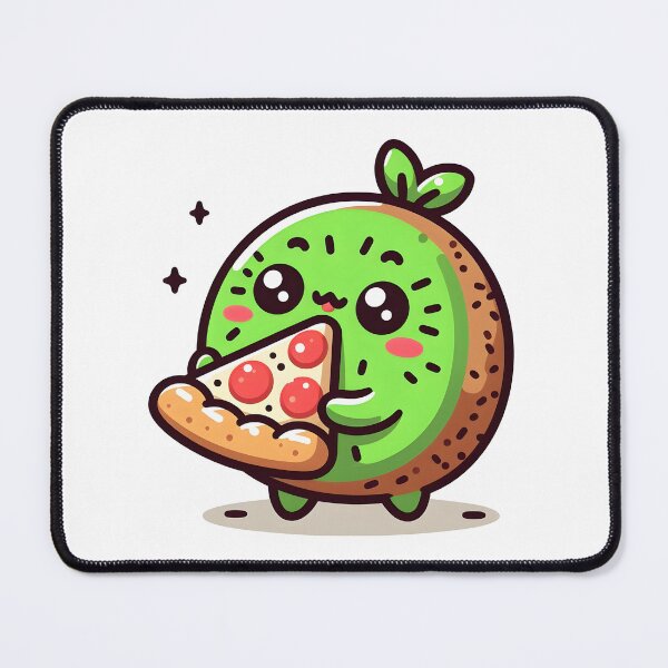 Item preview, Kawaii Kiwi With Pizza Slice designed and sold by CanvasCutie.
