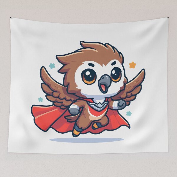 Item preview, Kawaii Chibi Griffin: Wearing A Superhero Cape designed and sold by CanvasCutie.