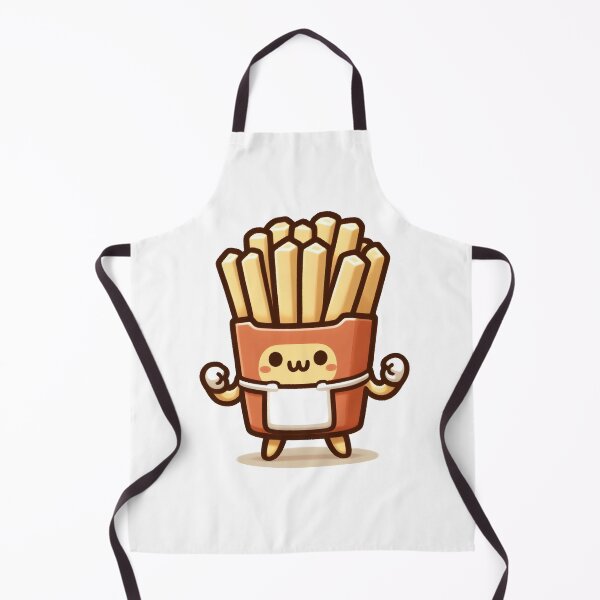 Item preview, Kawaii French Fries With Apron designed and sold by CanvasCutie.