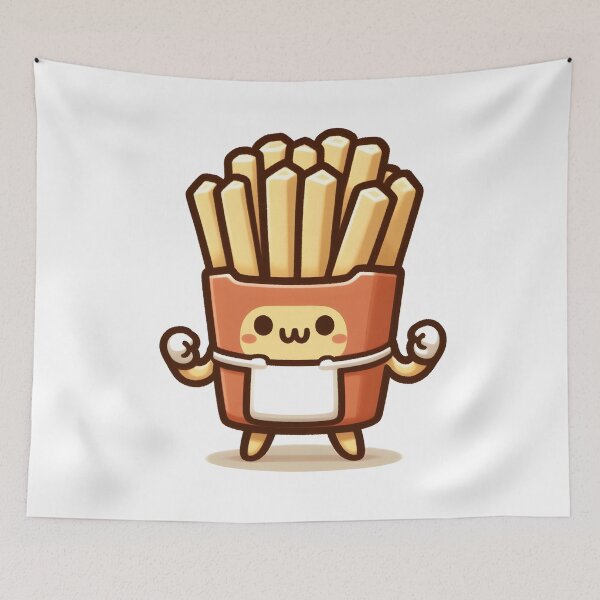 Item preview, Kawaii French Fries With Apron designed and sold by CanvasCutie.