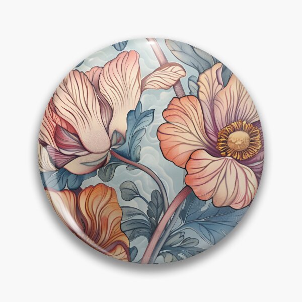 Item preview, Vibrant Florals Blue Background designed and sold by Salty-Pixel.