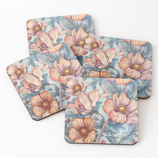 Item preview, Vibrant Florals Blue Background designed and sold by Salty-Pixel.