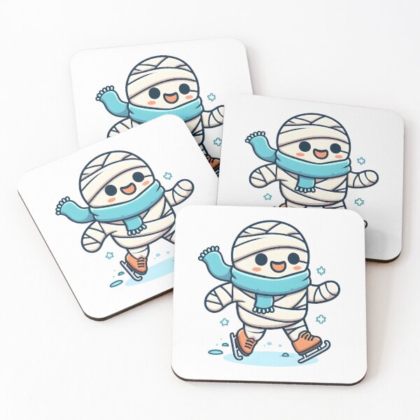 Item preview, Kawaii Happy Mummy: A Scarf Wrapped Around The Neck designed and sold by CanvasCutie.