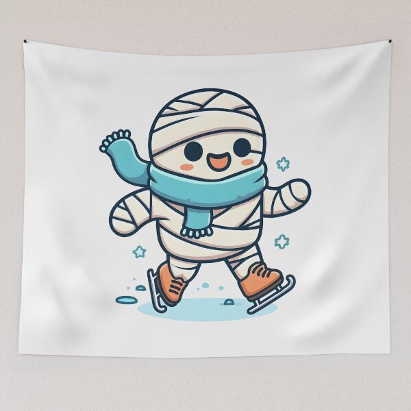 Item preview, Kawaii Happy Mummy: A Scarf Wrapped Around The Neck designed and sold by CanvasCutie.