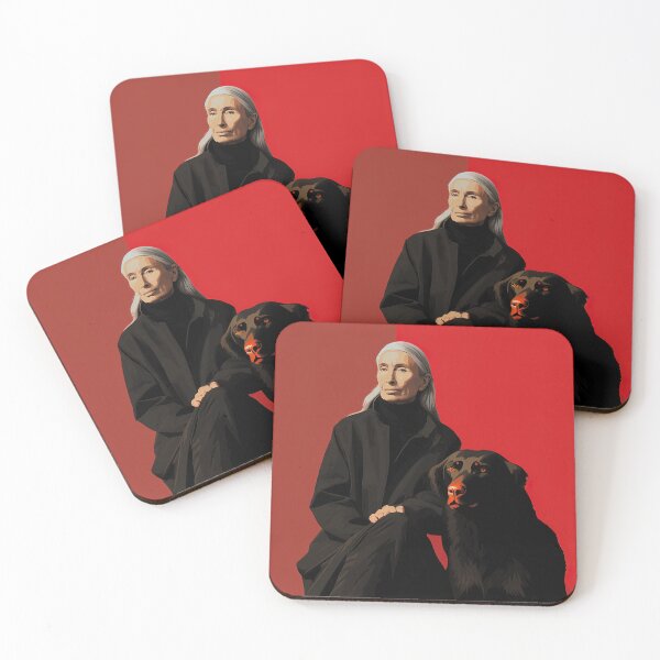 Item preview, Jane Goodall | Red minimalism designed and sold by ComicsFactory.