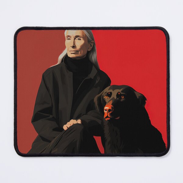 Item preview, Jane Goodall | Red minimalism designed and sold by ComicsFactory.