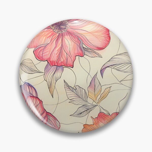 Item preview, Vibrant Pinky-Orange Florals designed and sold by Salty-Pixel.