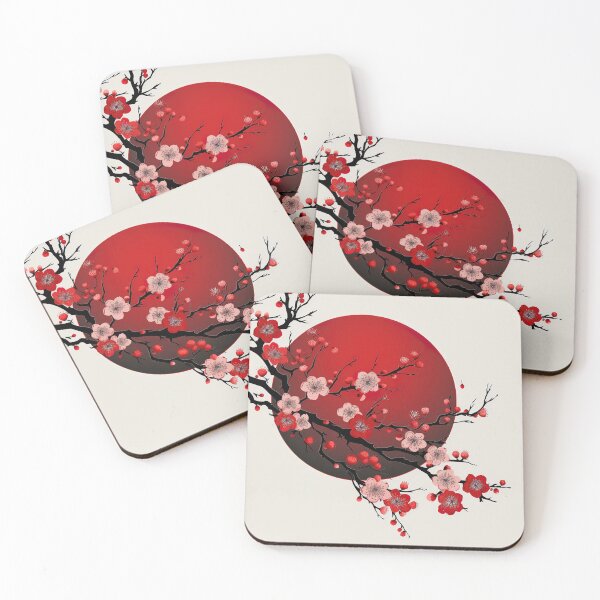 Item preview, Japanese cherry blossom | Red minimalism designed and sold by ComicsFactory.