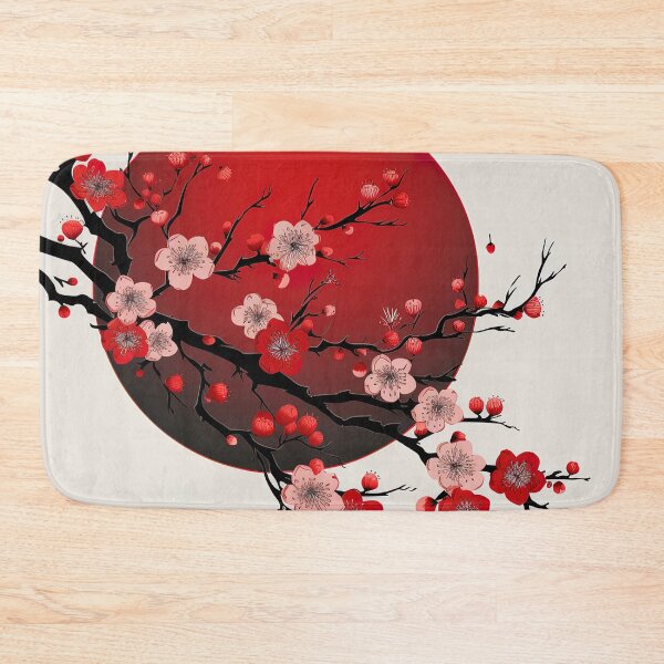 Item preview, Japanese cherry blossom | Red minimalism designed and sold by ComicsFactory.