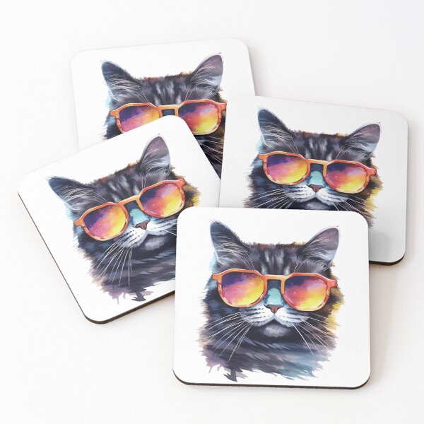 Item preview, Funny cat wearing sunglasses designed and sold by ShopMaxiDesigns.