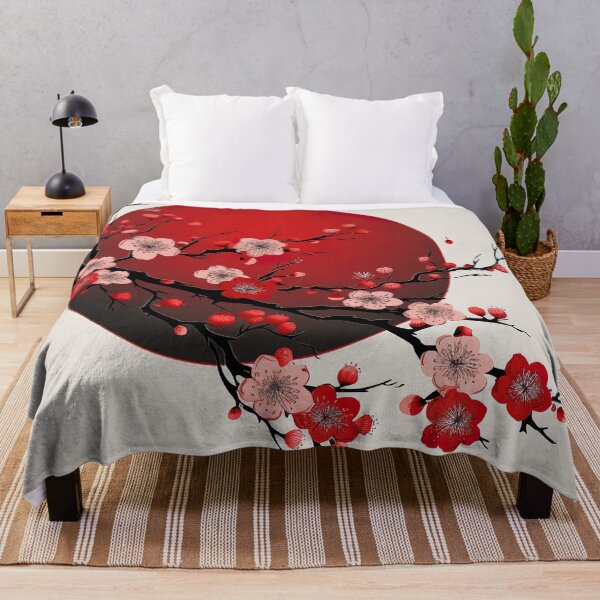Item preview, Japanese cherry blossom | Red minimalism designed and sold by ComicsFactory.