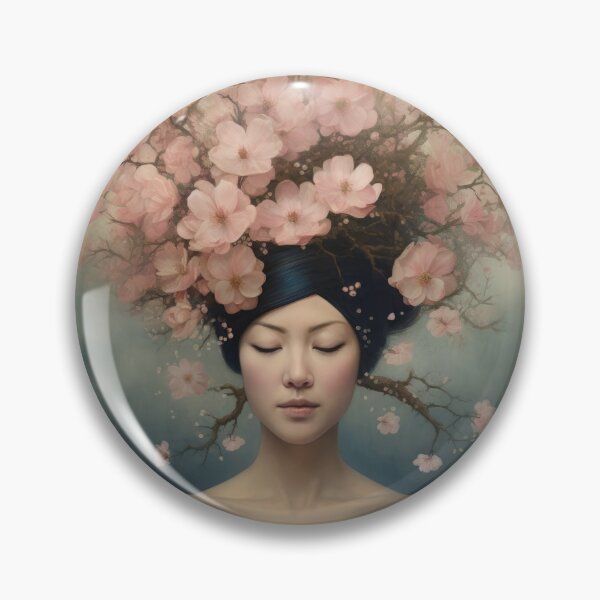 Item preview, Girl & Flowers. Geisha & Blooming Sakura designed and sold by maxa0109.